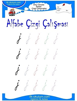 Çocuklar İçin Sesler Çizgi Çalışmaları Çalışma Sayfaları 